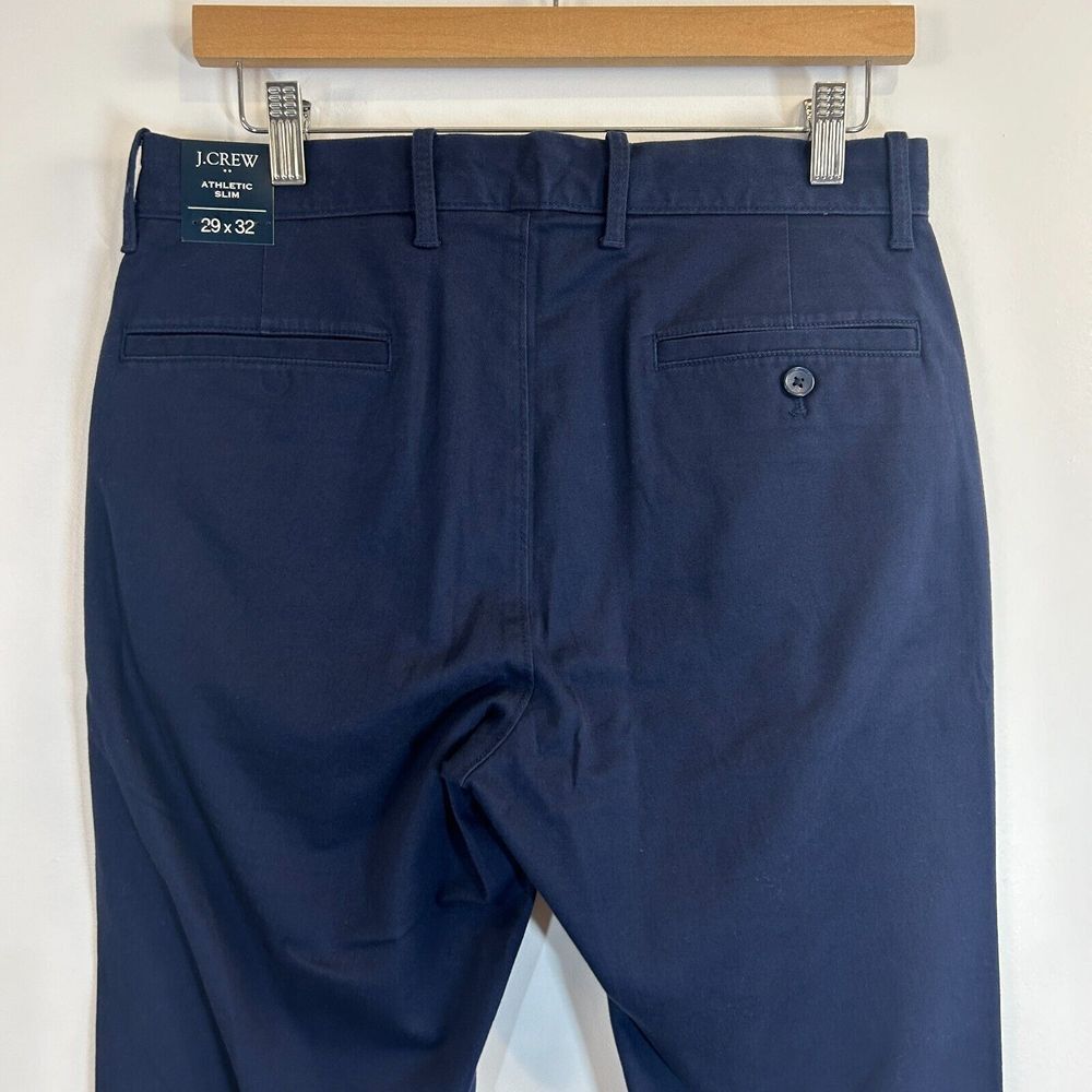 J.Crew Chino Pants Mens 39x32 Navy Blue Athletic Slim Straight Preppy Formal NWT - Picture 6 of 13